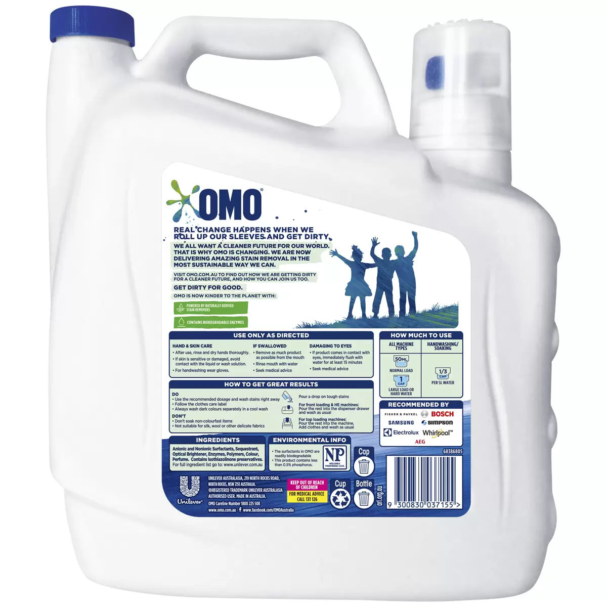 OMO Active Clean Laundry Liquid 6L