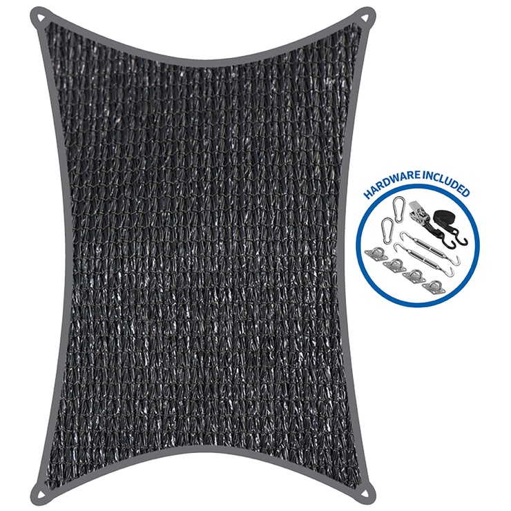 Coolaroo Rectangle Shade Sail Kit Graphite Costco Australia