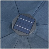 SunVilla Blue LED Market Umbrella 3M