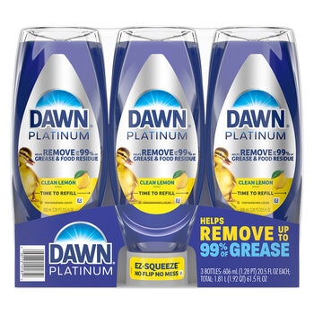 Dawn Platinum EZ Squeeze 3 x 606ml