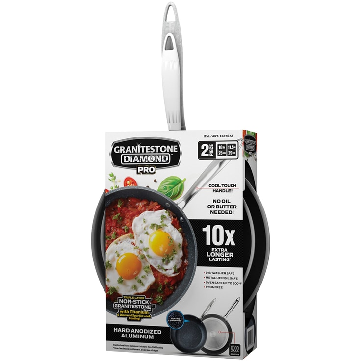 Granitestone Diamond Pro Frypan 2pk Costco Australia