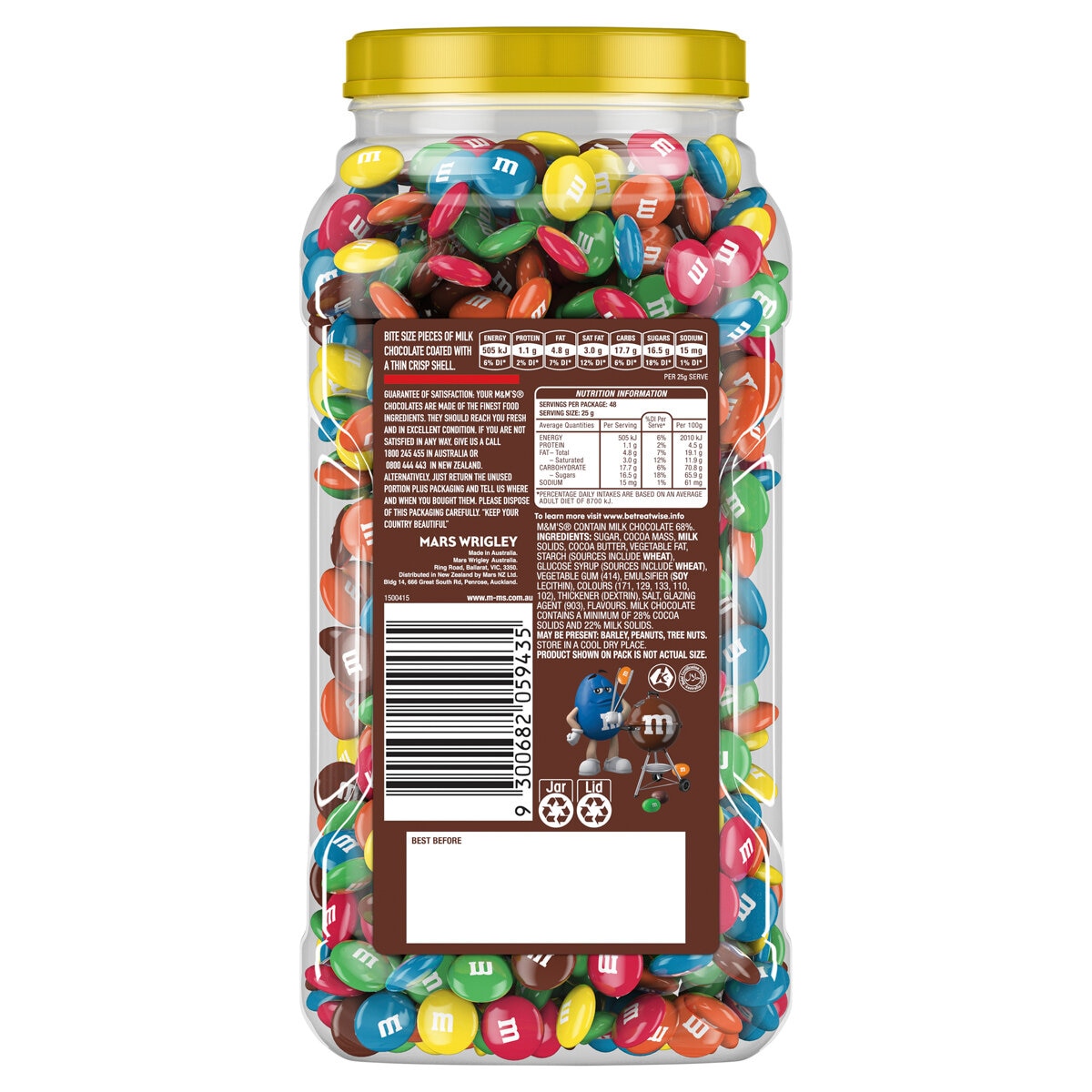 Mini M&M's Milk Chocolate Bulk 1kg - Candy Bar Sydney