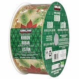 Kirkland Signature Wire Edged Holiday Ribbon 45.7m Kirkland Signature Wire Edged Holiday Ribbon 45.7m