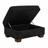 Thomasville 3 Piece Fabric Sectional With Storage Ottoman Thomasville 3 Piece Fabric Sectional With Storage Ottoman