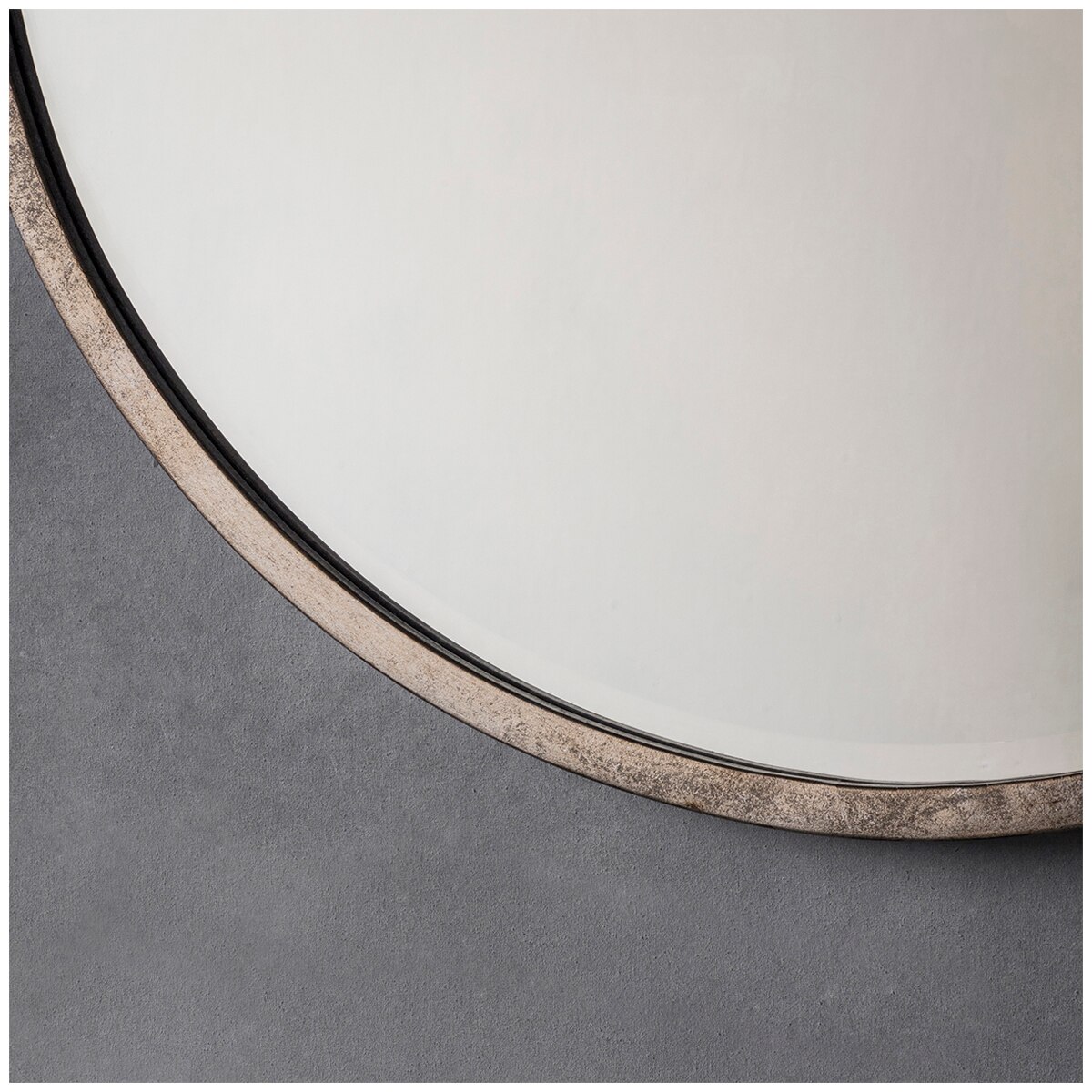 Hudson Living Higgins Round Antique Silver Mirror 800 x 800mm