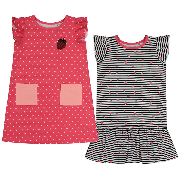 Andy & Evan's 2 pack Girl's Dresses - Strawberries