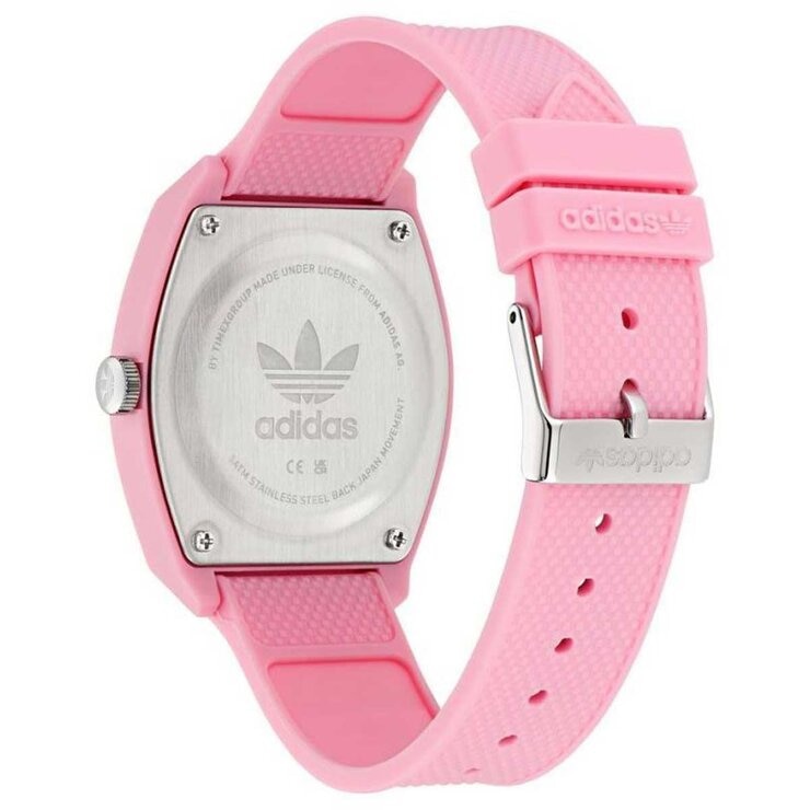 Adidas Originals Street Project Two Pink Resin Strap Analogue Watch AOST23553