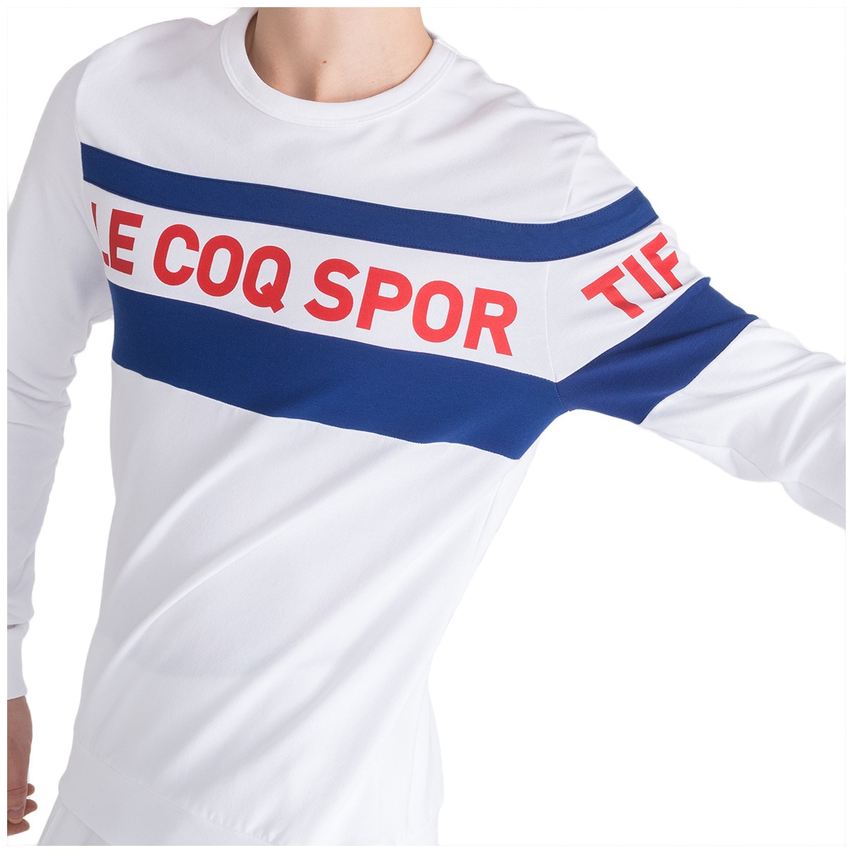 Le Coq Crew Men's Sweater - White/Blue