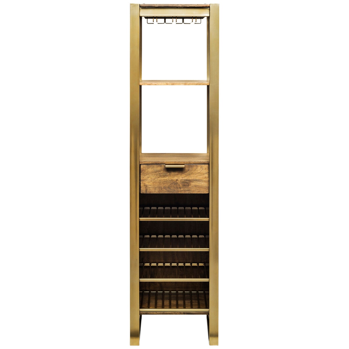Wine Stash Timber Bar Cart Tower