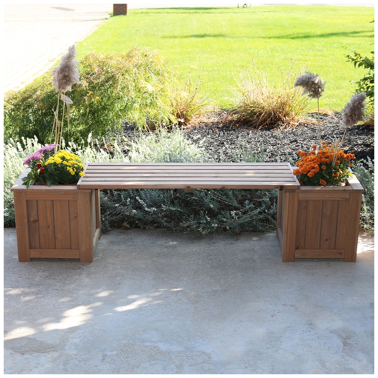 Yardistry Wooden Planter Bench | Costco Australia