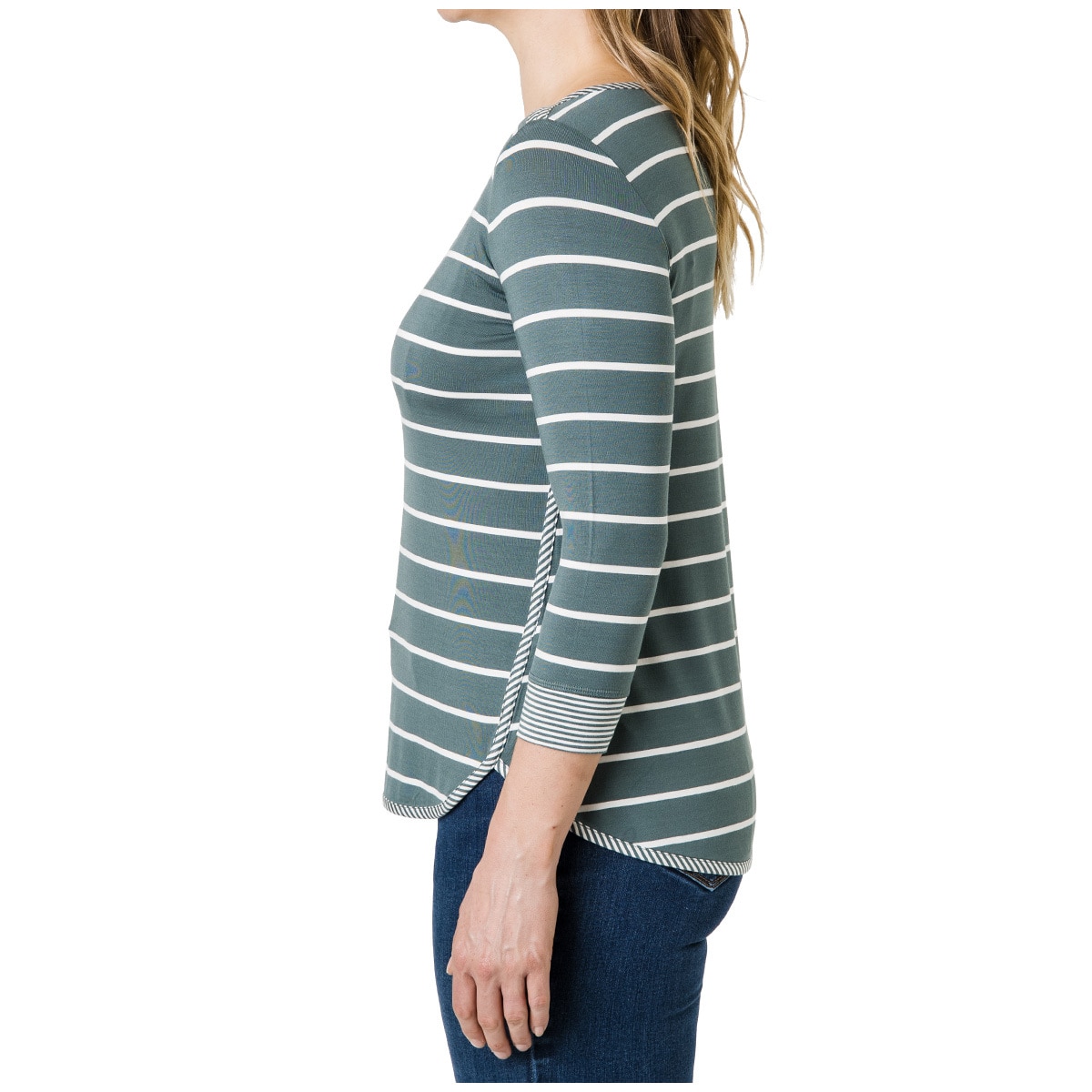 Segments Women's 34 Sleeve Top - Posy Green