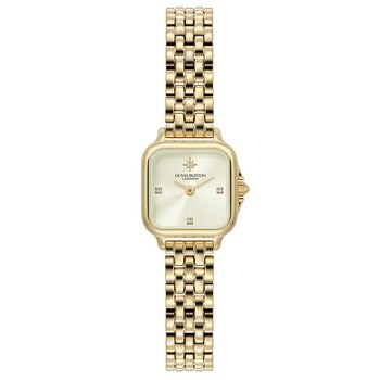 Olivia Burton Grosvenor Mini Ionic Plated Thin Gold Steel Ivory Dial Womens Watch 24000257 Olivia Burton Grosvenor Mini Ionic Plated Thin Gold Steel Ivory Dial Womens Watch 24000257