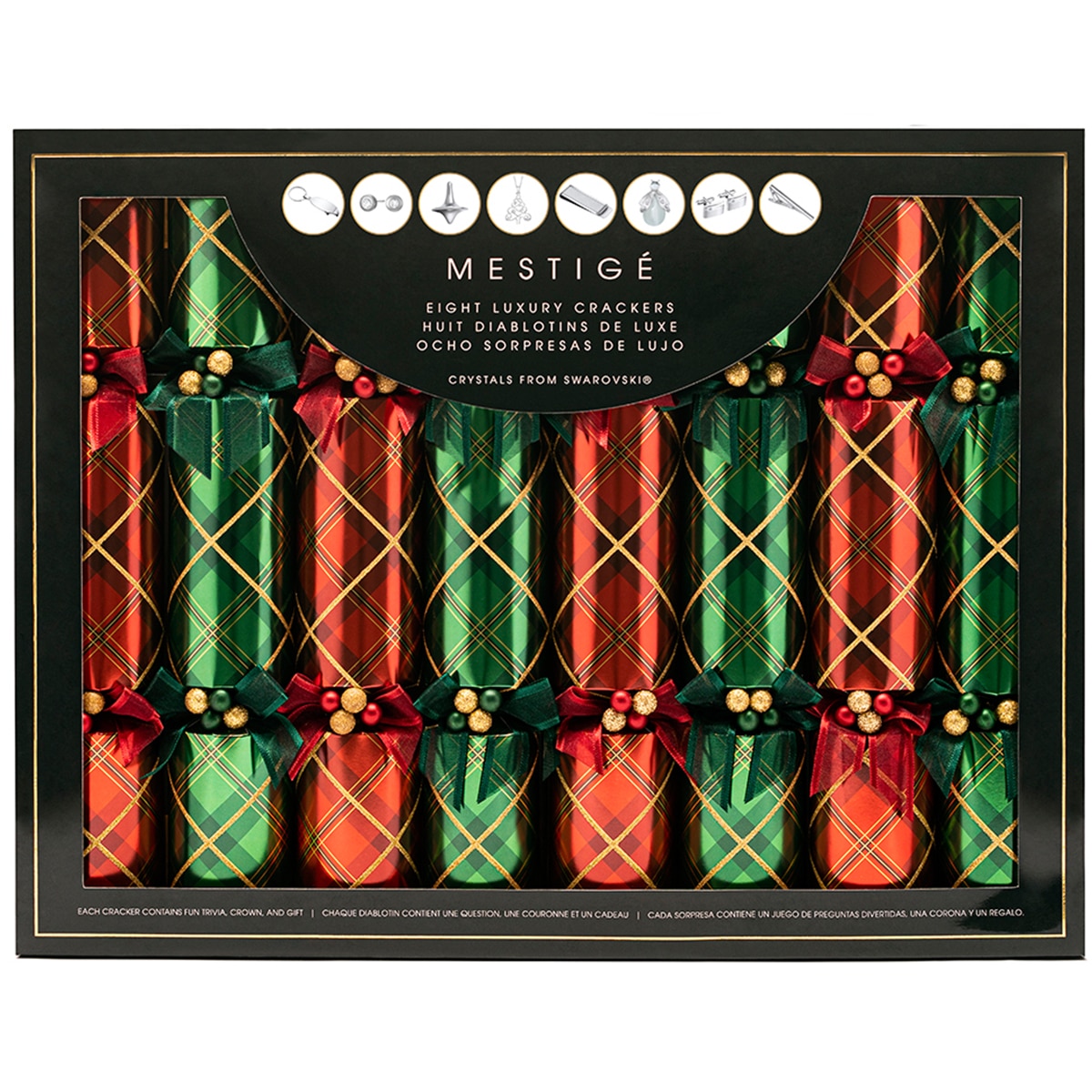 Mestige Luxury Swarovski Crystal Christmas Crackers 8pk | Costco Australia