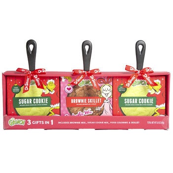 Grinch & Cindy Cookie 3 Piece Cast Iron Skillet Set