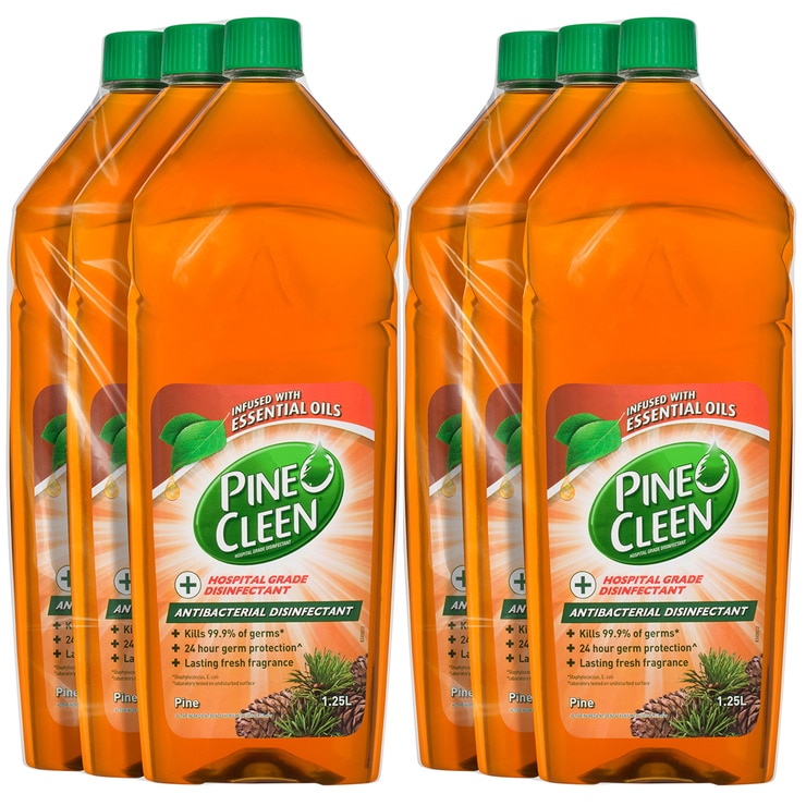 Pine O Cleen Antibacterial Disinfectant Liquid Pine 6 x 1.25L Costco