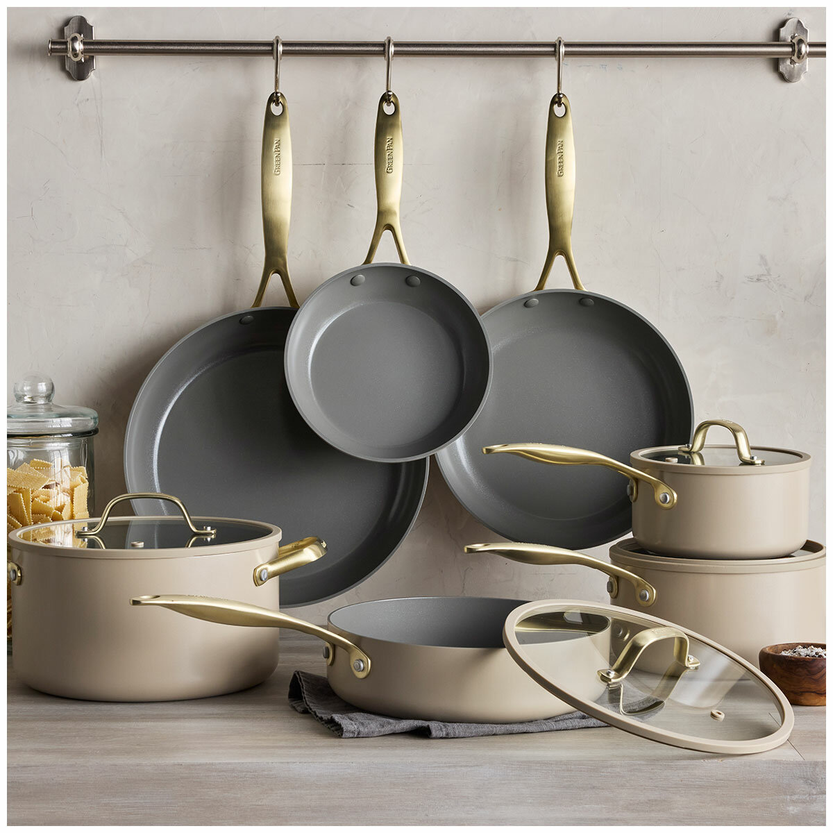 Greenpan Jewel Ceramic Cookware Set 7 Piece Greenpan Jewel Ceramic Cookware Set 7 Piece