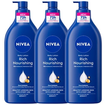 NIVEA Rich Nourishing Body Lotion 3 x 625ml