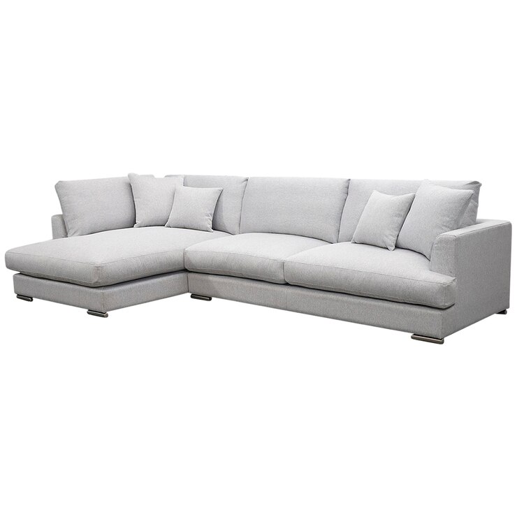 Moran Treviso 2.5 Seater Fabric Sofa with Chaise Bodhi Glacier Costco