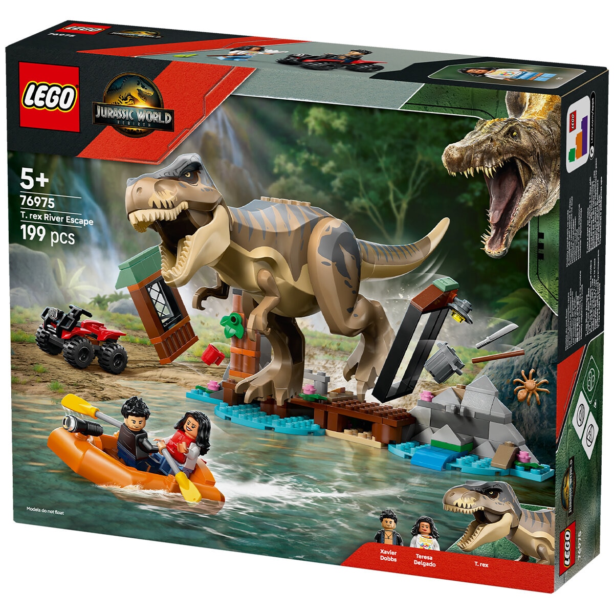 LEGO Jurassic World T. rex River Escape 76975