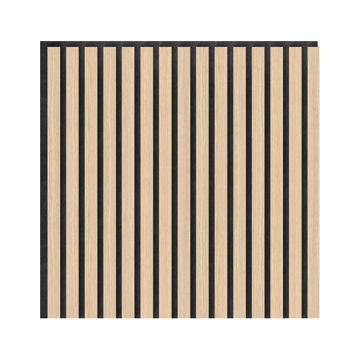 Artika Sonolok Sound-Absorbing Slatted Wall Panel Kit - Oak & Black