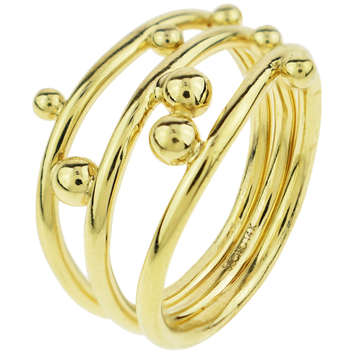 14KT Yellow Gold Tri Ring