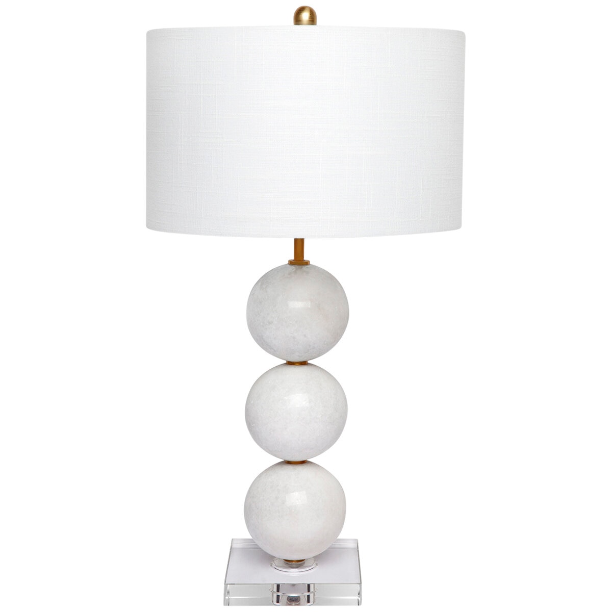 Cafe Lighting and Living Manolo Marble Table Lamp, White/