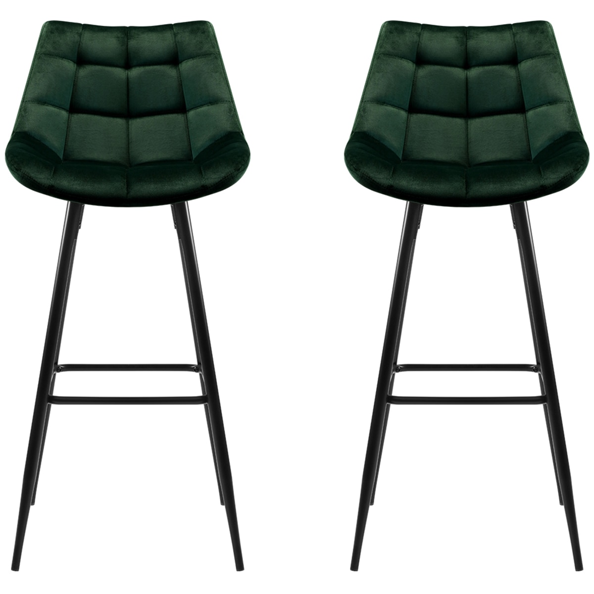 Artiss Velvet Green Barstool 2 pack