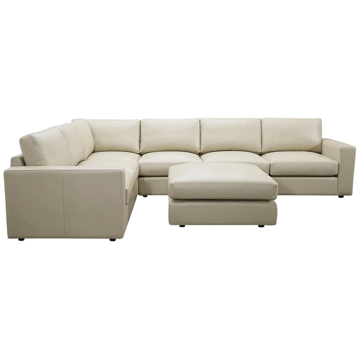 Moran Park Modular Beige Leather Sofa Costco Australia