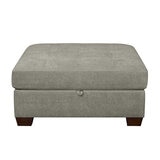 Thomasville Fabric Sectional With Storage Ottoman