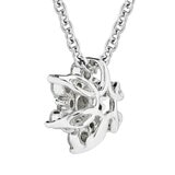 14KT White Gold 0.25CTW Diamond 6 Petal Flower Pendant