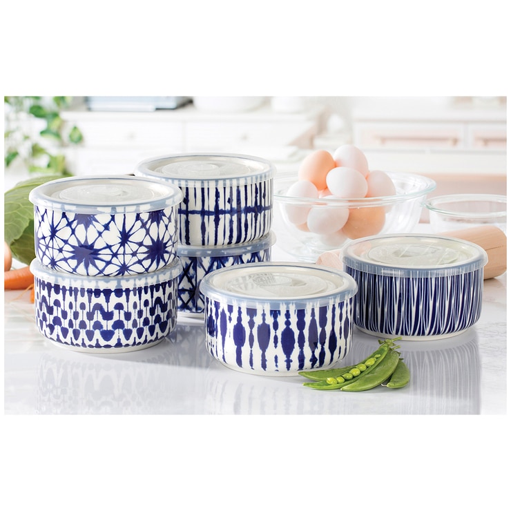 Signature Housewares Embossed Bowls with Lids 6pc Costco Australia