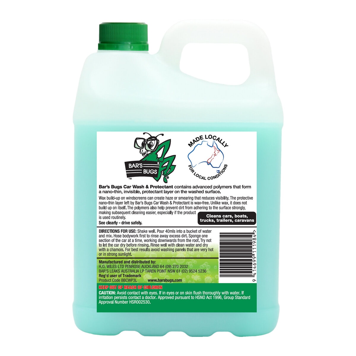 Bar Bugs Car Wash and Protectant 3L