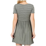 Ripe Maternity - Women's Nursing Dress - Olive/White