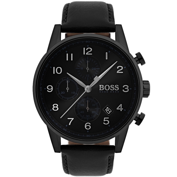 Hugo Boss Navigator Men's Black Leather 