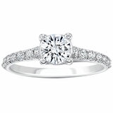 18KT White Gold 1.03ctw Round Brilliant Cut Diamond With 0.70ctw Centre Bridal Ring