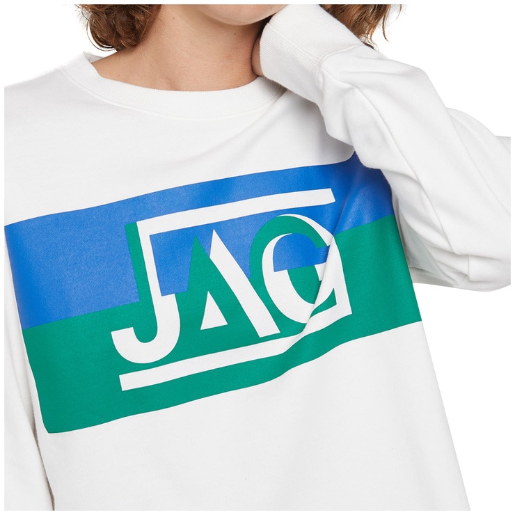 JAG Women's Logo Crew Sweater White | Costco Australia