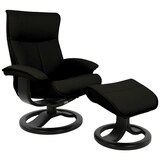 Fjords By Moran Senator Small Chair & Ottoman Set Black