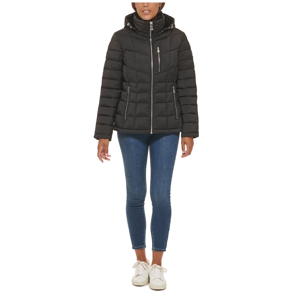 SHORT PUFFER JACKET - BLACK - COS