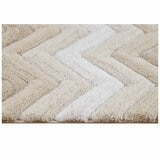 Riviera Homes Chevron Bath Mat 2 Pack Putty
