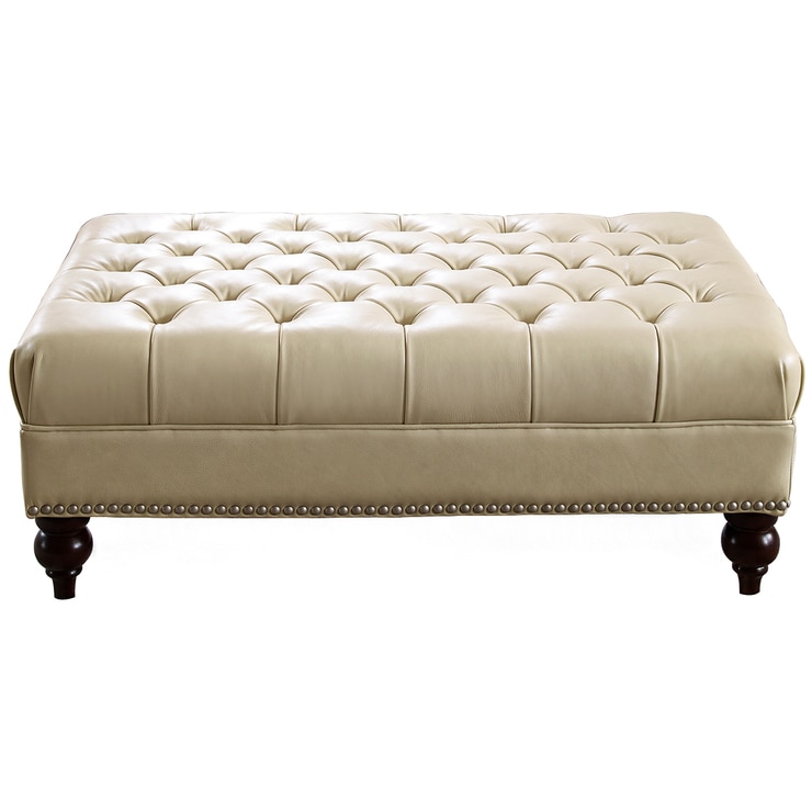 Prospera Home Allington Leather Ottoman White Costco Australia
