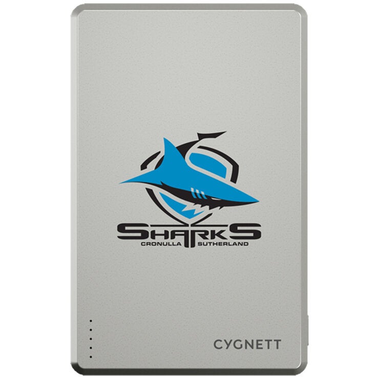 Cygnett NRL 5k Mag Power Bank - Cronulla-Sutherland Sharks CY5824PBCHE Cygnett NRL 5k Mag Power Bank - Cronulla-Sutherland Sharks CY5824PBCHE