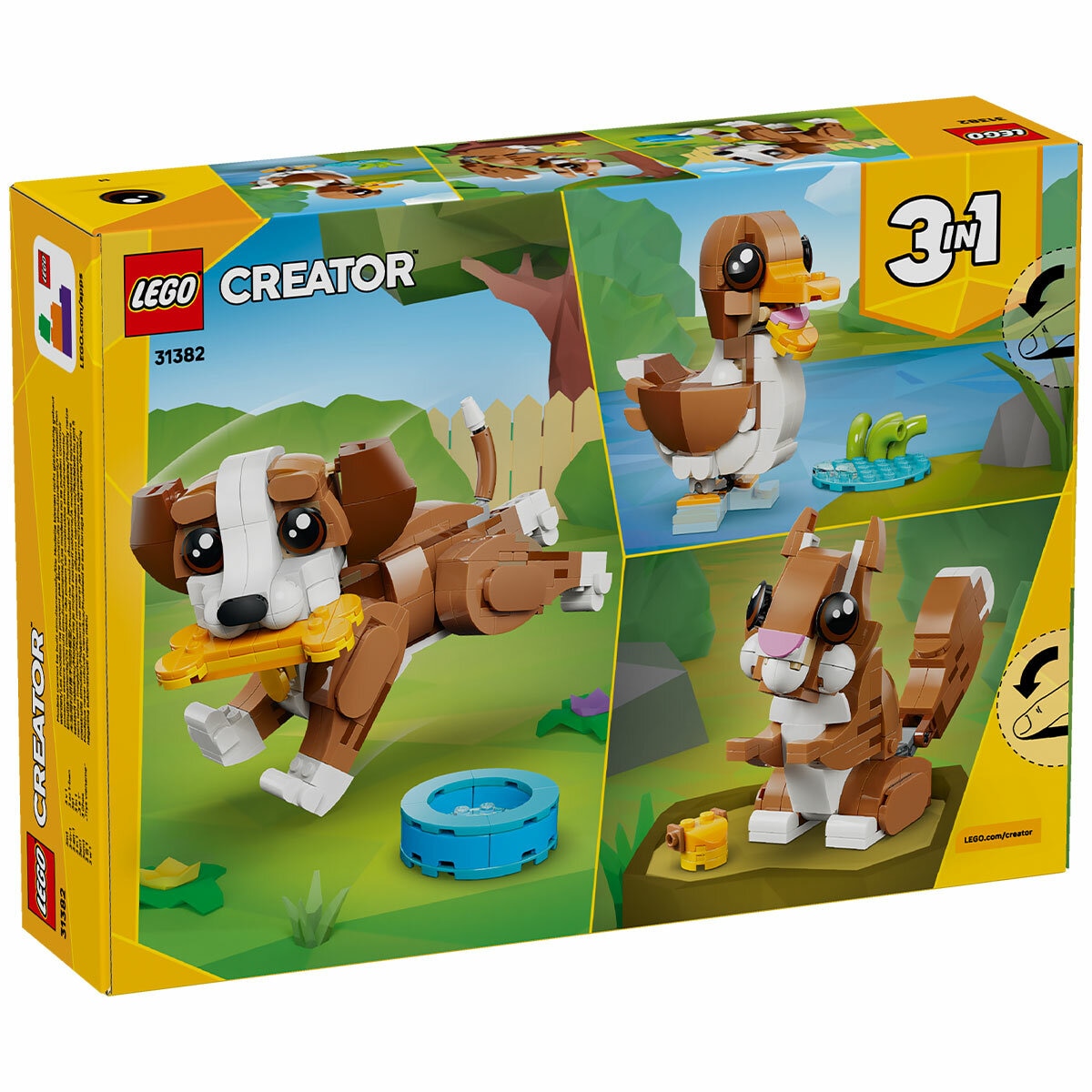 LEGO Creator 3 in 1 Cute Animals Playful Puppy Dog 31382