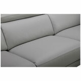 Aiden & Ivy Leather Power Sectional With Ratchet Headrest