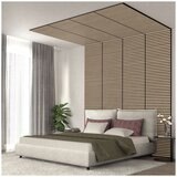 Artika Sonolok Sound-Absorbing Slatted Wall Panel Kit - Oak & Black