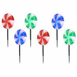 Peppermint LED Lawn Stakes 25.4cm Set Of 6
