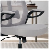 True Innovations Mesh Chair With Flip Up Arms Grey