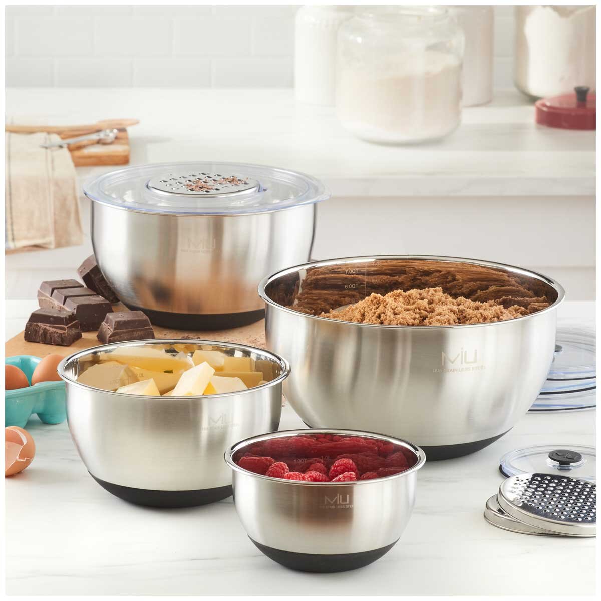 MIU Mixing Bowl with Graters 4 Piece Set