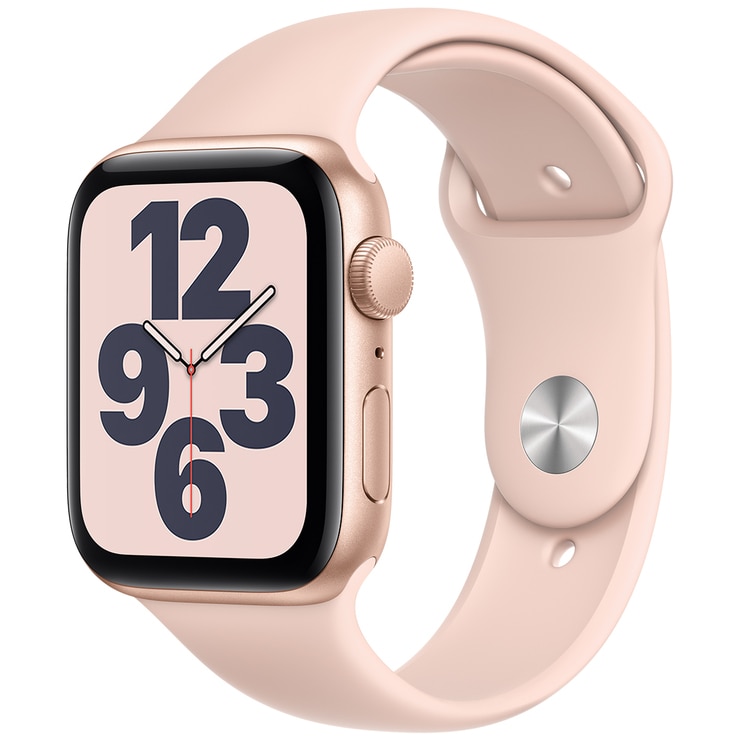 Apple Watch SE (GPS) 44mm Gold Aluminium Case with Pink Sand Sport Band