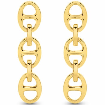 18KT Yellow Gold Mariner Link Drop Earrings