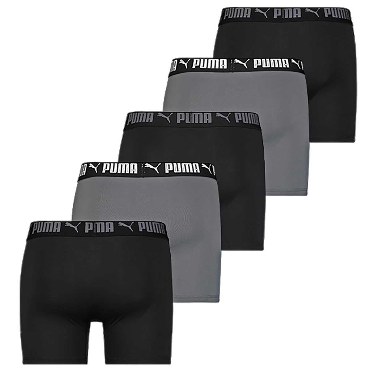 Puma Boxer 5 Pack Black And Grey